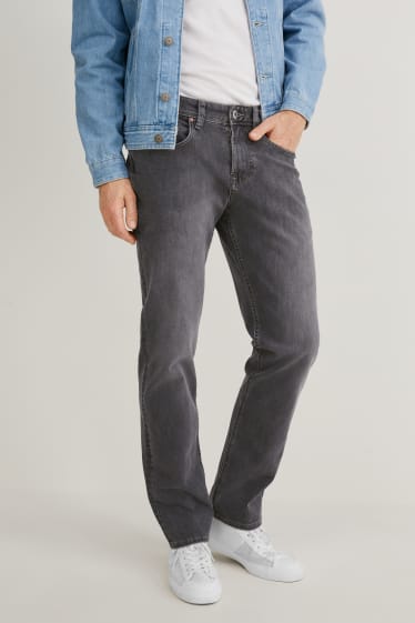 Uomo - Straight jeans - Flex - cotone biologico - LYCRA® - jeans grigio