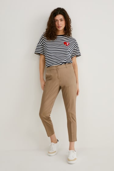 Women - T-shirt - striped - Peanuts - cremewhite