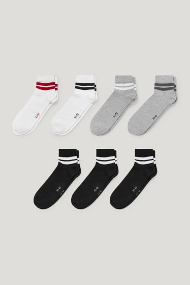 Hombre - Pack de 7 - calcetines cortos - LYCRA® - azul oscuro / blanco