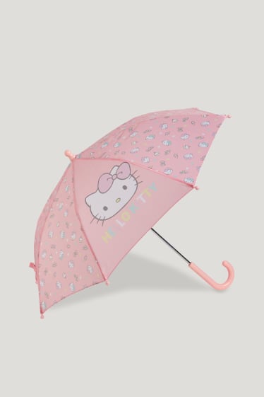 Małe dziewczynki - Hello Kitty - parasol - jasnoróżowy