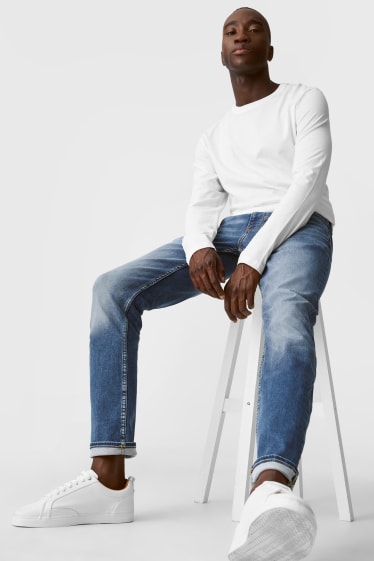 Mężczyźni - Slim jeans - flex dresowy denim - LYCRA® - dżins-niebieski