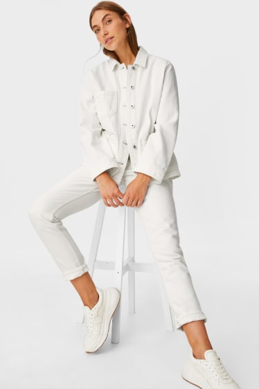 Damen - Jeans-Shacket - weiß