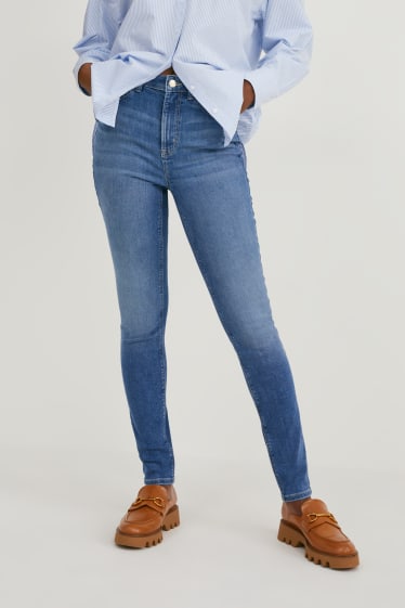 Donna - Skinny jeans - a vita alta - shaping jeans - da materiali riciclati - jeans blu
