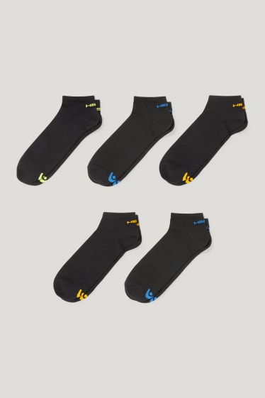 Hommes - HEAD - lot de 5 paires - chaussettes de sport - noir