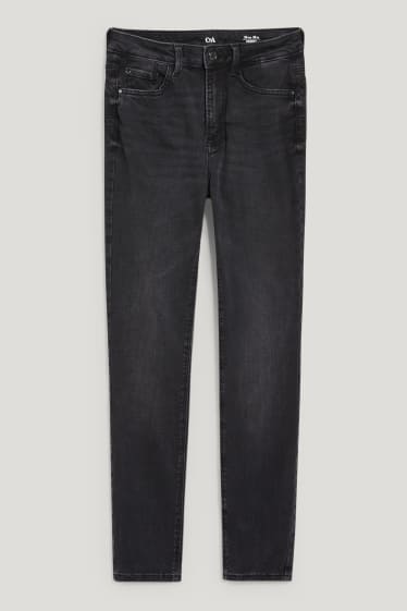 Donna - Skinny jeans - a vita alta - shaping jeans - jeans grigio scuro