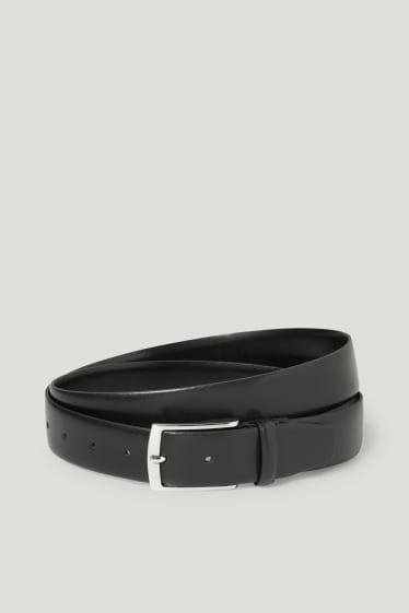 Uomo - Cintura in pelle - nero