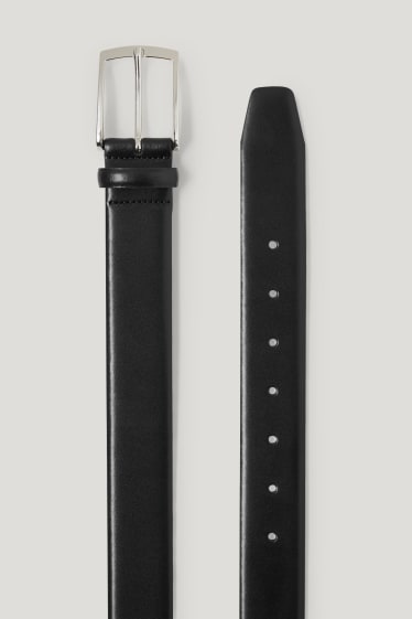 Uomo - Cintura in pelle - nero