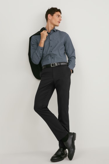 Hommes - Pantalon de costume - coupe droite - LYCRA® - noir