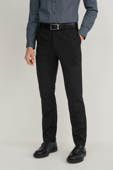 Hommes - Pantalon de costume - coupe droite - LYCRA® - noir
