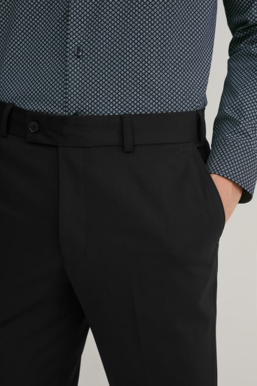 Hommes - Pantalon de costume - coupe droite - LYCRA® - noir
