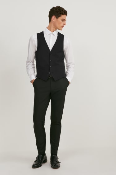 Men - Mix-and-match waistcoat - slim fit - Flex - LYCRA® - recycled - black