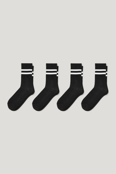 Uomo - Confezione da 4 - calzini da tennis - LYCRA® - nero