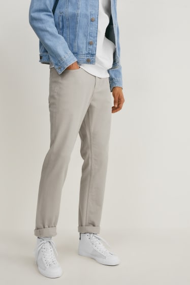 Pánské - Kalhoty - Regular Fit - tmavošedá