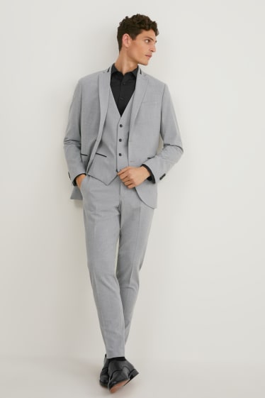 Heren - Colbert uit het combi-systeem - slim fit - Flex - LYCRA® - licht grijs-mix