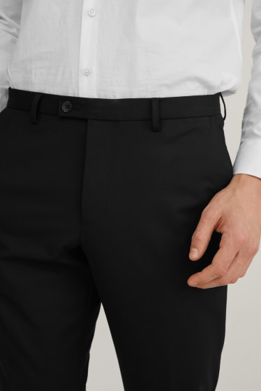 Pánské - Oblekové kalhoty - slim fit - Flex - LYCRA® - černá