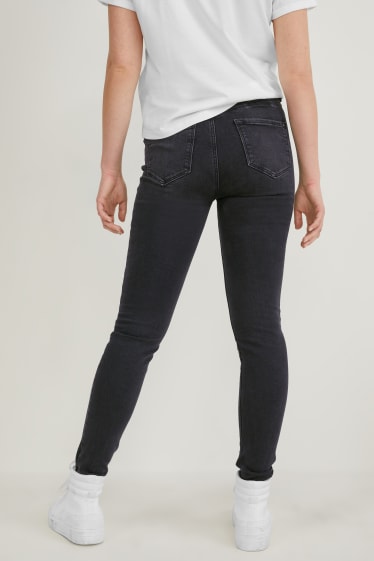 Donna - Skinny jeans - a vita alta - shaping jeans - jeans grigio scuro