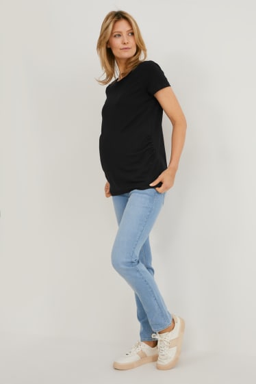 Dames - Set van 2 - zwangerschaps-T-shirt - zwart