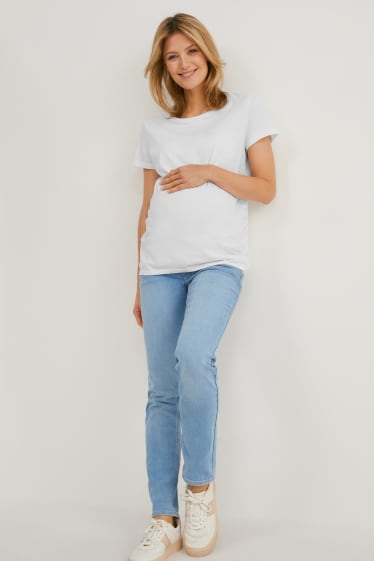Damen - Umstandsjeans - Slim Jeans - jeans-hellblau