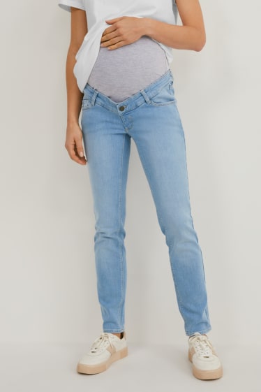 Damen - Umstandsjeans - Slim Jeans - jeans-hellblau