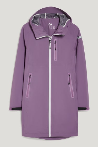 Women - Outdoor coat with hood - light violet