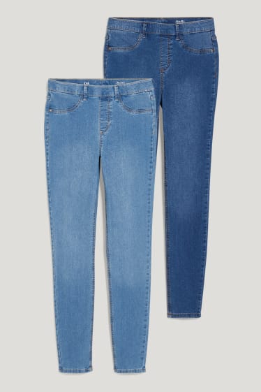 Femei - Multipack 2 buc. - jegging jeans - denim-albastru deschis