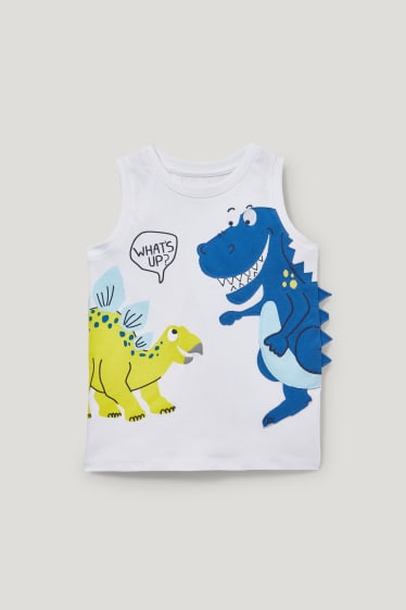 Toddler Boys - Dinosaur - top - white