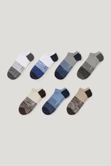 Home - Paquet de 7 - mitjons turmellers - blanc/gris