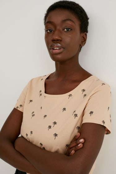 Damen - T-Shirt - beige