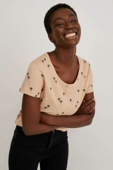 Damen - T-Shirt - beige