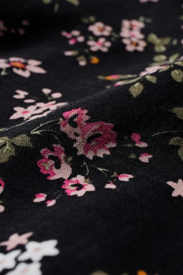 Femmes - Chemisier - motif floral - noir