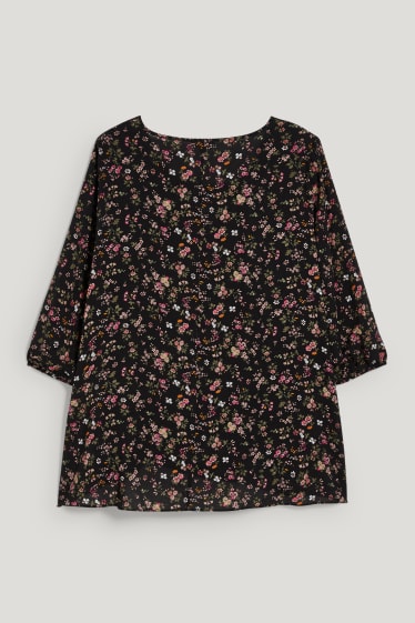 Femmes - Chemisier - motif floral - noir