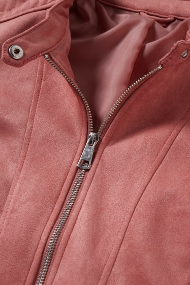 Femmes - Veste - similisuède - rose foncé