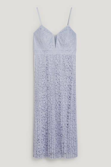 Donna - Vestito da sposa - plissettato - azzurro