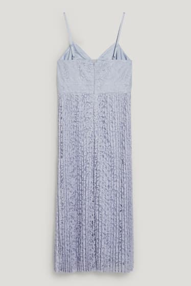 Donna - Vestito da sposa - plissettato - azzurro