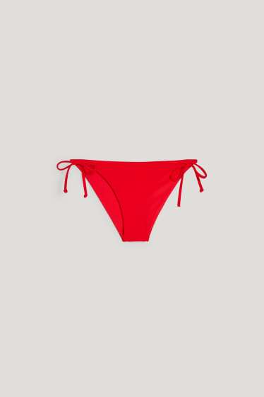 Women - Bikini bottoms - low-rise waist - red