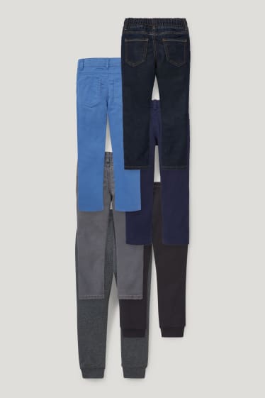 Toddler Boys - Multipack 6er - Jeans, Thermohose und Jogginghose - Slim Fit - schwarz