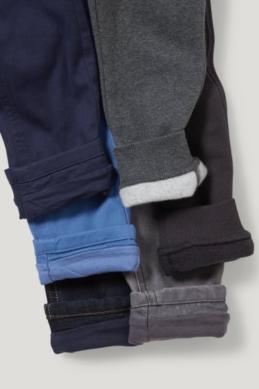Toddler Boys - Multipack 6er - Jeans, Thermohose und Jogginghose - Slim Fit - schwarz
