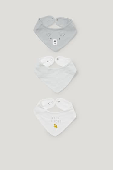 Baby Girls - Multipack of 3 - baby triangular scarf - white