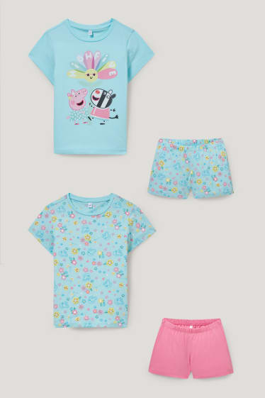 Toddler Girls - Multipack of 2 - Peppa Pig - short pyjamas - 4 piece - mint green