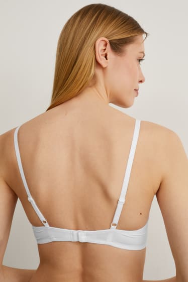 Women - Multipack of 2 - underwire bra - DEMI - padded - black / white