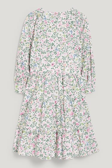 Femmes - Robe portefeuille - à fleurs - blanc
