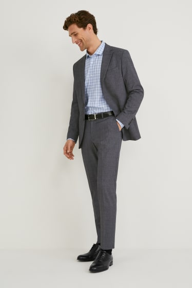 Hommes - Pantalon de costume - coupe slim - Flex - LYCRA® - gris foncé