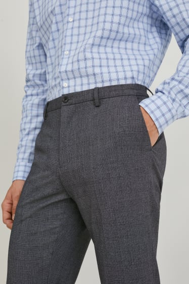 Hommes - Pantalon de costume - coupe slim - Flex - LYCRA® - gris foncé
