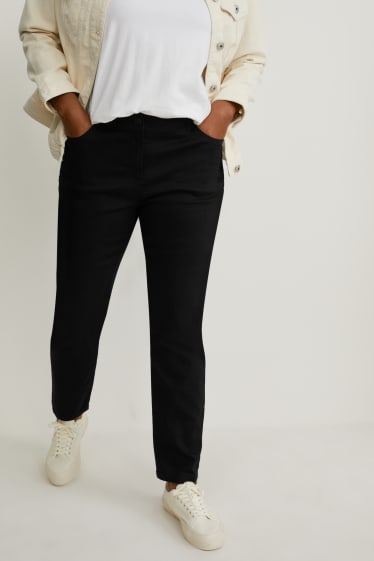 Dames - Broek - slim fit - zwart