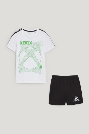 Băieți - Xbox - pijama scurtă - 2 piese - alb