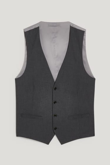 Heren - Gilet uit het combi-systeem - regular fit - flex - LYCRA® - donkergrijs