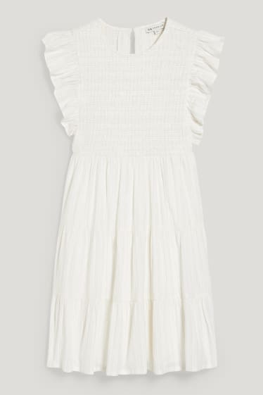 Toddler Girls - Kleid - Glanz-Effekt - cremeweiß