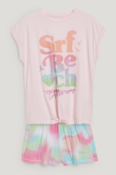 Kids Girls - Short pyjamas - 2 piece - rose