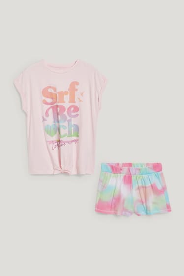 Kids Girls - Short pyjamas - 2 piece - rose