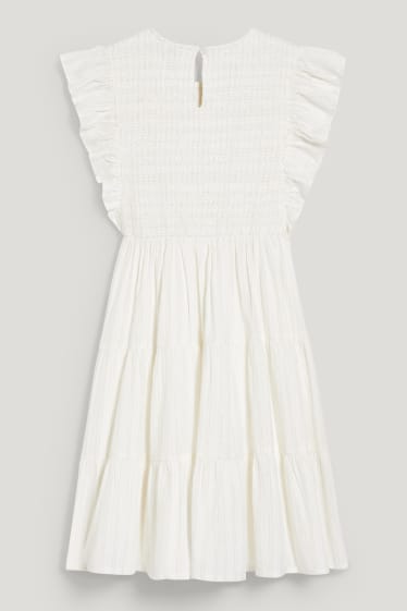 Toddler Girls - Kleid - Glanz-Effekt - cremeweiß